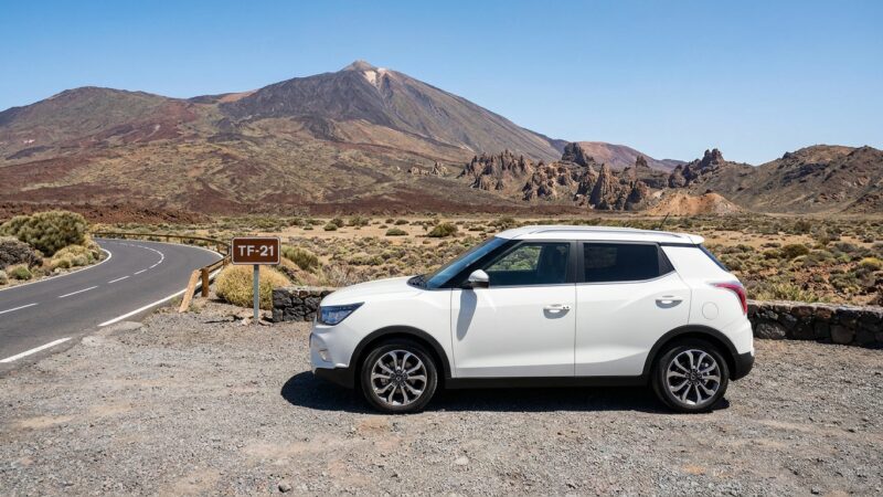 KGM Tivoli sõiduarvustus Tenerife teedel